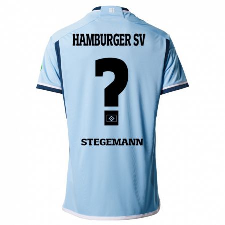 Kandiny Gyermek Jean-Pierre Stegemann #0 Kék Idegenbeli Jersey 2023/24 Mez Póló Ing