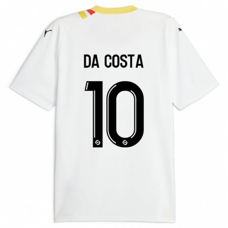 Kandiny Gyermek David Pereira Da Costa #10 Fekete Idegenbeli Jersey 2023/24 Mez Póló Ing