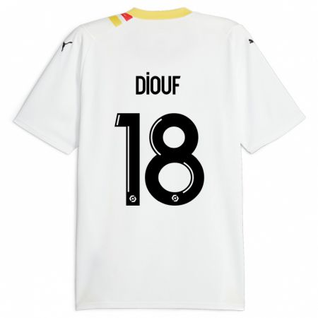 Kandiny Gyermek Andy Diouf #18 Fekete Idegenbeli Jersey 2023/24 Mez Póló Ing