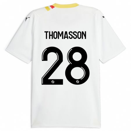 Kandiny Gyermek Adrien Thomasson #28 Fekete Idegenbeli Jersey 2023/24 Mez Póló Ing