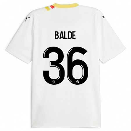 Kandiny Gyermek Ibrahima Baldé #36 Fekete Idegenbeli Jersey 2023/24 Mez Póló Ing