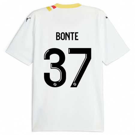 Kandiny Gyermek Nolan Bonte #37 Fekete Idegenbeli Jersey 2023/24 Mez Póló Ing