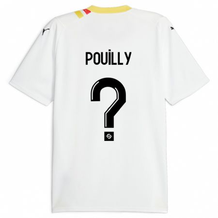 Kandiny Gyermek Tom Pouilly #0 Fekete Idegenbeli Jersey 2023/24 Mez Póló Ing