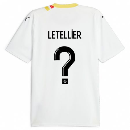 Kandiny Gyermek Trévor Letellier #0 Fekete Idegenbeli Jersey 2023/24 Mez Póló Ing