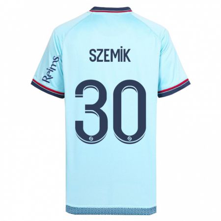 Kandiny Gyermek Kinga Szemik #30 Égszínkék Idegenbeli Jersey 2023/24 Mez Póló Ing