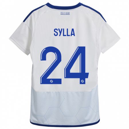 Kandiny Gyermek Abakar Sylla #24 Fehér Idegenbeli Jersey 2023/24 Mez Póló Ing