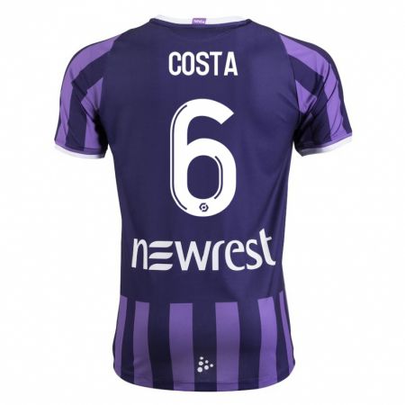 Kandiny Gyermek Logan Costa #6 Lila Idegenbeli Jersey 2023/24 Mez Póló Ing