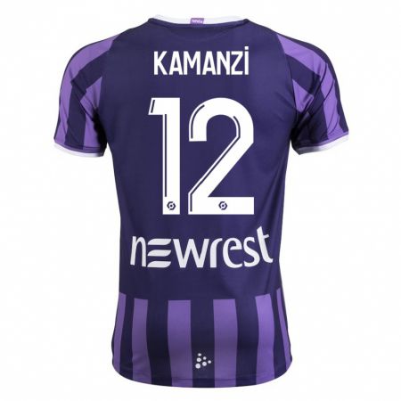 Kandiny Gyermek Warren Kamanzi #12 Lila Idegenbeli Jersey 2023/24 Mez Póló Ing