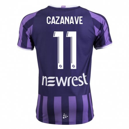 Kandiny Gyermek Julie Cazanave #11 Lila Idegenbeli Jersey 2023/24 Mez Póló Ing