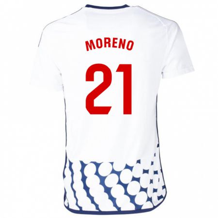 Kandiny Gyermek Diego Moreno #21 Fehér Idegenbeli Jersey 2023/24 Mez Póló Ing