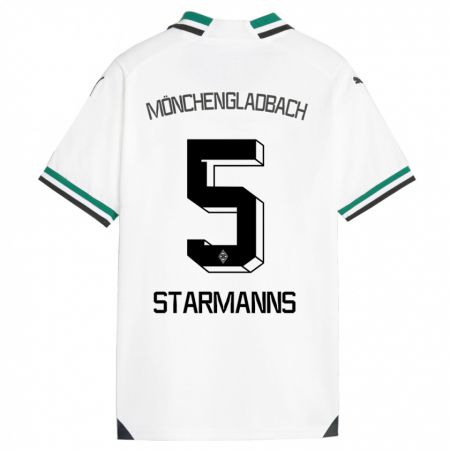 Kandiny Férfi Sandra Starmanns #5 Fehér Zöld Hazai Jersey 2023/24 Mez Póló Ing