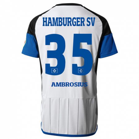 Kandiny Férfi Stephan Ambrosius #35 Fehér Hazai Jersey 2023/24 Mez Póló Ing