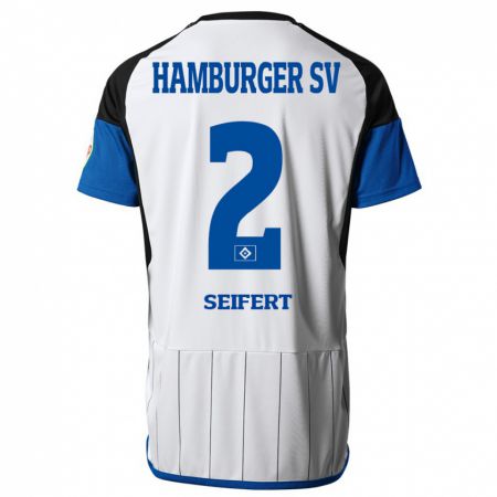 Kandiny Férfi Luis Seifert #2 Fehér Hazai Jersey 2023/24 Mez Póló Ing