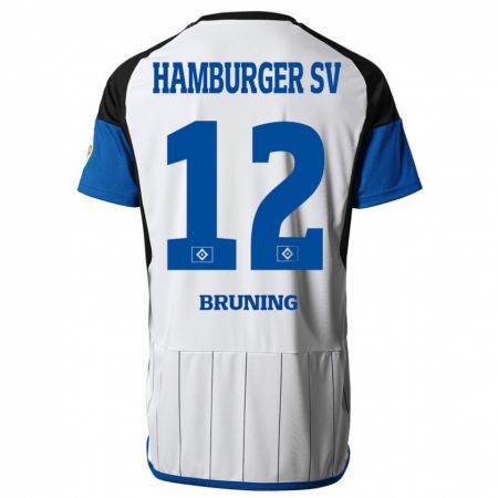 Kandiny Férfi Malte Brüning #12 Fehér Hazai Jersey 2023/24 Mez Póló Ing