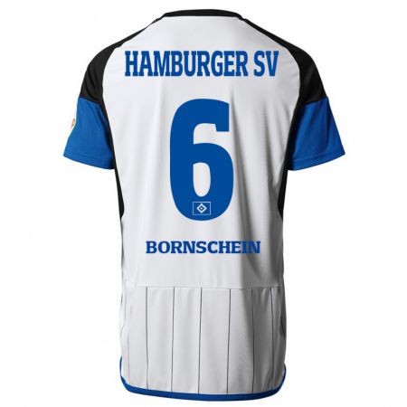 Kandiny Férfi Lukas Bornschein #6 Fehér Hazai Jersey 2023/24 Mez Póló Ing