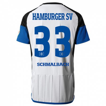 Kandiny Férfi Sebastian Schmalbach #33 Fehér Hazai Jersey 2023/24 Mez Póló Ing