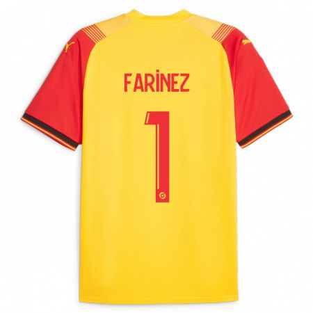 Kandiny Férfi Wuilker Fariñez #1 Sárga Hazai Jersey 2023/24 Mez Póló Ing