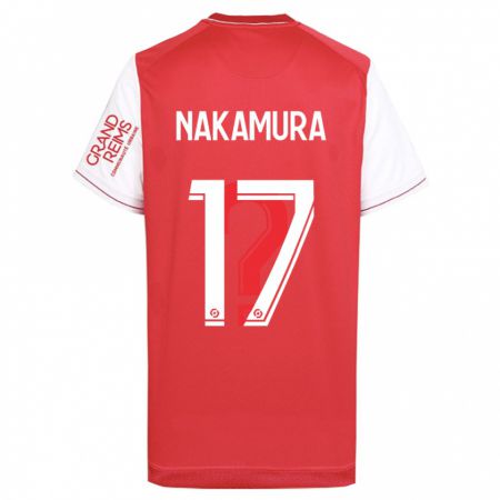 Kandiny Férfi Keito Nakamura #17 Piros Hazai Jersey 2023/24 Mez Póló Ing