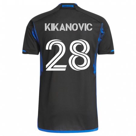 Kandiny Férfi Benjamin Kikanovic #28 Kék Fekete Hazai Jersey 2023/24 Mez Póló Ing