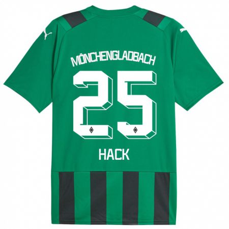 Kandiny Férfi Robin Hack #25 Fekete Zöld Idegenbeli Jersey 2023/24 Mez Póló Ing