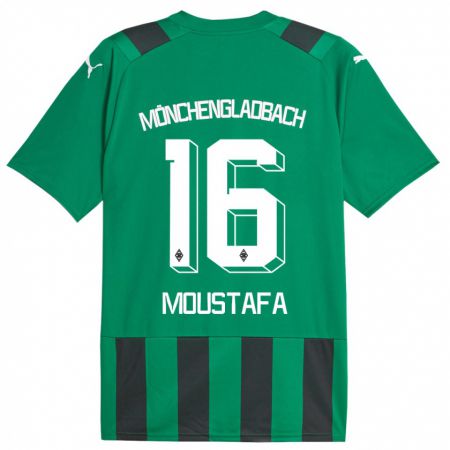 Kandiny Férfi Moustafa Ashraf Moustafa #16 Fekete Zöld Idegenbeli Jersey 2023/24 Mez Póló Ing