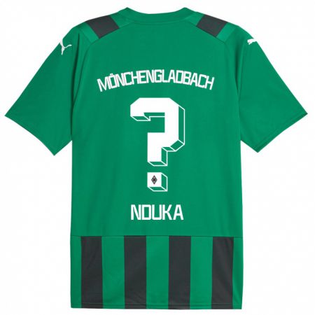 Kandiny Férfi Michael Nduka #0 Fekete Zöld Idegenbeli Jersey 2023/24 Mez Póló Ing