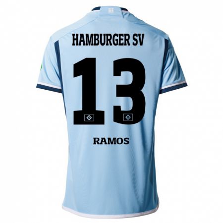 Kandiny Férfi Guilherme Ramos #13 Kék Idegenbeli Jersey 2023/24 Mez Póló Ing