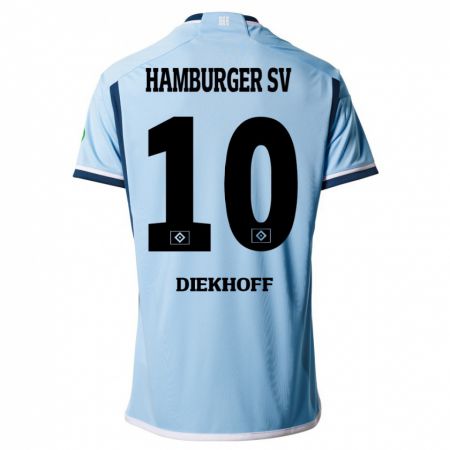 Kandiny Férfi Hannah Diekhoff #10 Kék Idegenbeli Jersey 2023/24 Mez Póló Ing