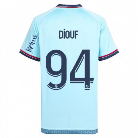 Kandiny Férfi Yehvann Diouf #94 Égszínkék Idegenbeli Jersey 2023/24 Mez Póló Ing