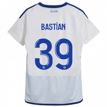 Kandiny Férfi Maxime Bastian #39 Fehér Idegenbeli Jersey 2023/24 Mez Póló Ing