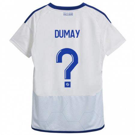 Kandiny Férfi Yoann Dumay #0 Fehér Idegenbeli Jersey 2023/24 Mez Póló Ing