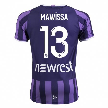 Kandiny Férfi Christian Mawissa Elebi #13 Lila Idegenbeli Jersey 2023/24 Mez Póló Ing