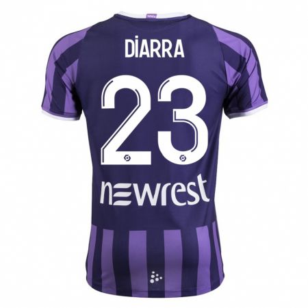 Kandiny Férfi Moussa Diarra #23 Lila Idegenbeli Jersey 2023/24 Mez Póló Ing