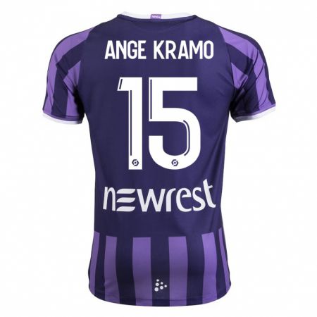 Kandiny Férfi Marie Ange Kramo #15 Lila Idegenbeli Jersey 2023/24 Mez Póló Ing