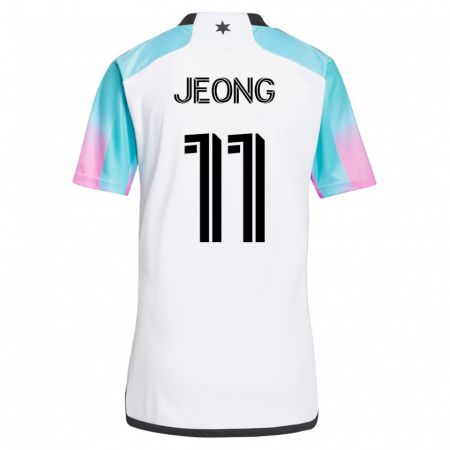 Kandiny Férfi Sang-Bin Jeong #11 Fehér Idegenbeli Jersey 2023/24 Mez Póló Ing