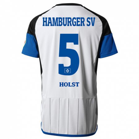 Kandiny Női Evelyn Holst #5 Fehér Hazai Jersey 2023/24 Mez Póló Ing