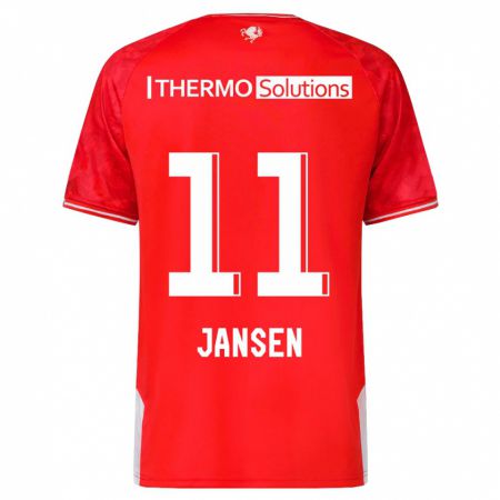 Kandiny Női Renate Jansen #11 Piros Hazai Jersey 2023/24 Mez Póló Ing