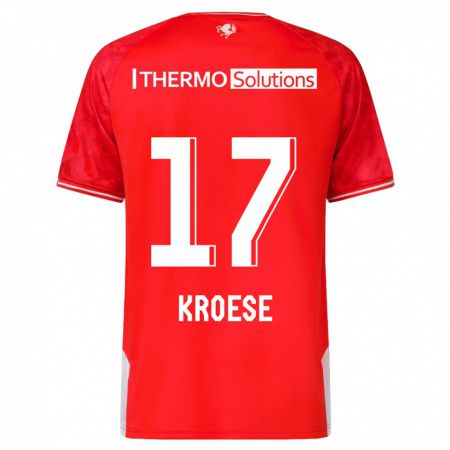 Kandiny Női Fieke Kroese #17 Piros Hazai Jersey 2023/24 Mez Póló Ing