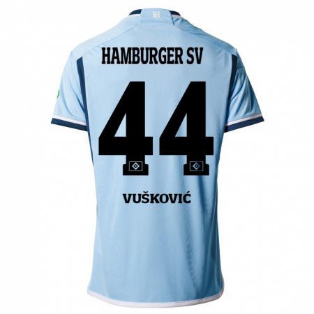 Kandiny Női Mario Vuskovic #44 Kék Idegenbeli Jersey 2023/24 Mez Póló Ing