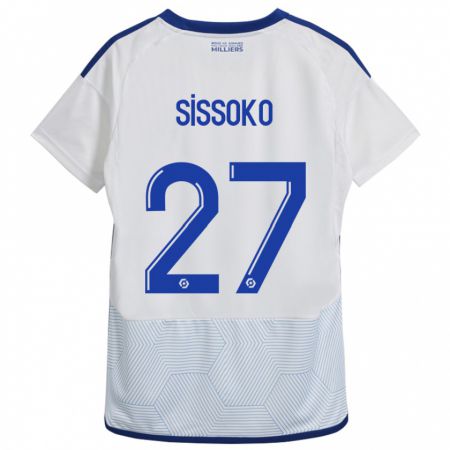 Kandiny Női Ibrahima Sissoko #27 Fehér Idegenbeli Jersey 2023/24 Mez Póló Ing