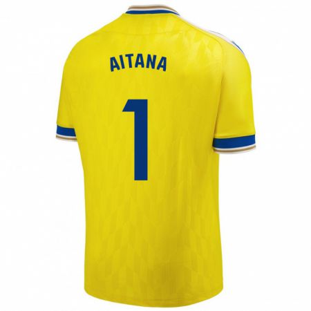 Kandiny Gyermek Aitana #1 Sárga Hazai Jersey 2023/24 Mez Póló Ing