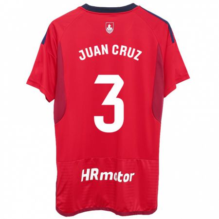 Kandiny Gyermek Juan Cruz #3 Piros Hazai Jersey 2023/24 Mez Póló Ing