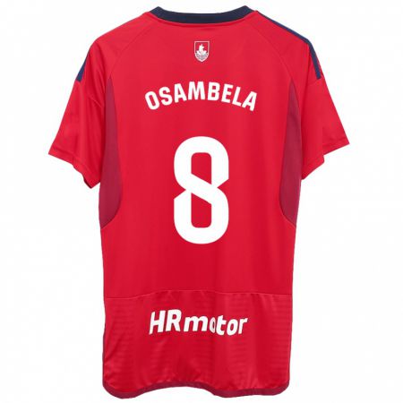 Kandiny Gyermek Asier Osambela #8 Piros Hazai Jersey 2023/24 Mez Póló Ing