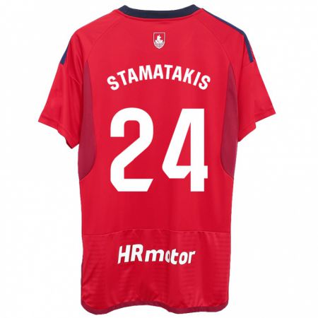 Kandiny Gyermek Dimitrios Stamatakis #24 Piros Hazai Jersey 2023/24 Mez Póló Ing