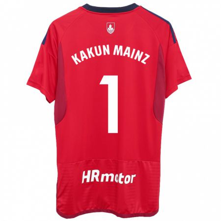 Kandiny Gyermek Kakun Mainz #1 Piros Hazai Jersey 2023/24 Mez Póló Ing