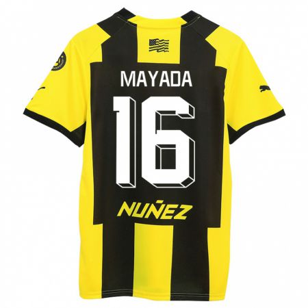 Kandiny Gyermek Camilo Mayada #16 Sárga Fekete Hazai Jersey 2023/24 Mez Póló Ing