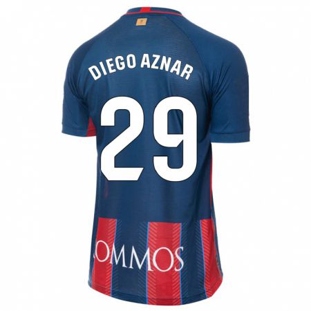 Kandiny Gyermek Diego Aznar #29 Haditengerészet Hazai Jersey 2023/24 Mez Póló Ing