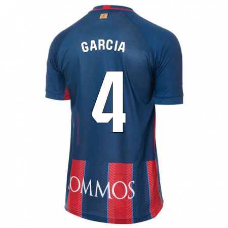 Kandiny Gyermek Nacho García #4 Haditengerészet Hazai Jersey 2023/24 Mez Póló Ing