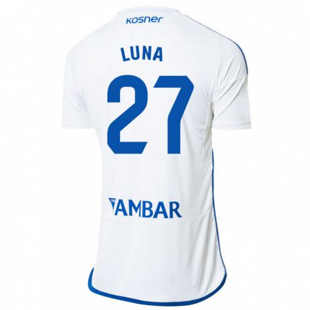 Kandiny Gyermek Marcos Luna #27 Fehér Hazai Jersey 2023/24 Mez Póló Ing