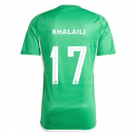 Kandiny Gyermek Iyad Khalaili #17 Fehér Kék Hazai Jersey 2023/24 Mez Póló Ing